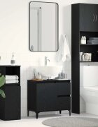 vidaXL Шкаф за баня Черния дъб 65 x 33 x 60 см Инженерна дървесина