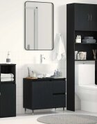 vidaXL Шкаф за баня Черния дъб 65 x 33 x 60 см Инженерна дървесина