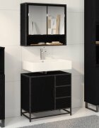 vidaXL Шкаф за баня Черния дъб 65 x 33 x 60 см Инженерна дървесина