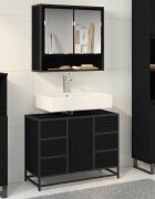 vidaXL Шкаф за баня Черния дъб 80 x 33 x 60 см Инженерна дървесина