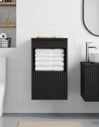 vidaXL Шкаф за баня Черно 30 x 35 x 50 см Инженерна дървесина