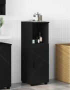 vidaXL Шкаф за баня Черно 30 x 35 x 95 см Инженерна дървесина Метал