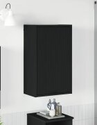 vidaXL Шкаф за баня Черно 39 x 235 x 65 см Инженерно дърво & Метал
