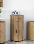 vidaXL Шкаф за баня Дъб 30 x 35 x 80 см Инженерна дървесина Метал