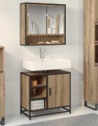 vidaXL Шкаф за баня Дъб 65 x 33 x 60 см Инженерна дървесина