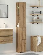 vidaXL Шкаф за баня дъб артизан 25x25x170 см инженерно дърво