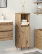 vidaXL Шкаф за баня дъб артизан 30x30x100 см инженерно дърво
