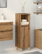 vidaXL Шкаф за баня дъб артизан 30x30x100 см инженерно дърво