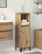 vidaXL Шкаф за баня дъб артизан 30x30x100 см инженерно дърво