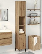vidaXL Шкаф за баня дъб артизан 30x30x190 см инженерно дърво