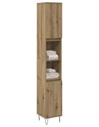 vidaXL Шкаф за баня дъб артизан 30x30x190 см инженерно дърво