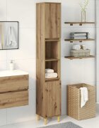 vidaXL Шкаф за баня дъб артизан 30x30x190 см инженерно дърво