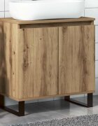 vidaXL Шкаф за баня дъб артизан 58x33x60 см инженерно дърво
