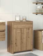 vidaXL Шкаф за баня дъб артизан 60x33x80 см инженерно дърво