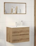 vidaXL Шкаф за баня дъб артизан 60x385x45 см инженерно дърво