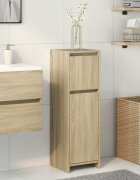 vidaXL Шкаф за баня дъб сонома 30x30x95 см инженерно дърво