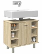 vidaXL Шкаф за баня дъб сонома 60x32x535 см ПДЧ