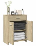 vidaXL Шкаф за баня дъб сонома 60x33x80 см инженерно дърво