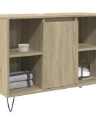vidaXL Шкаф за баня дъб сонома 80x33x60 см инженерно дърво
