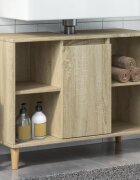 vidaXL Шкаф за баня дъб сонома 80x33x60 см инженерно дърво