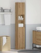 vidaXL Шкаф за баня дъбов 32x255x190 см инженерно дърво