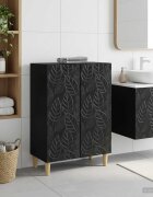 vidaXL Шкаф за баня DELFT Черно 595 x 31 x 80 см Инженерна дървесина