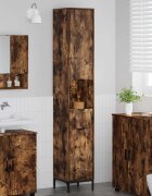 vidaXL Шкаф за баня Димян дъб 315 x 33 x 190 см