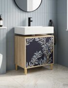vidaXL Шкаф за баня DOKKUM Сонома 60 x 40 x 60 см Инженерна дървесина