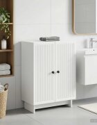 vidaXL Шкаф за баня EDE Бяло 595 x 31 x 80 см Инженерна дървесина