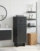 vidaXL Шкаф за баня EDE Черно 30 x 31 x 80 см Инженерна дървесина