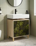 vidaXL Шкаф за баня ELBURG Сонома 60 x 40 x 60 см Инженерна дървесина