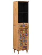 vidaXL Шкаф за баня Естествен 38 x 33 x 160 см Солидно мангово дърво