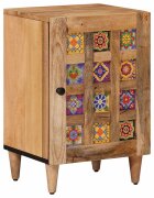 vidaXL Шкаф за баня Естествен 38 x 33 x 58 см Солидно мангово дърво
