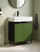 vidaXL Шкаф за баня GELEEN Черен дъб 60 x 40 x 61 см