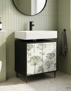 vidaXL Шкаф за баня GOTHA Черен дъб 60 x 40 x 61 см