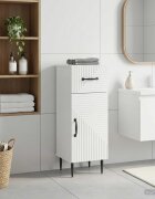 vidaXL Шкаф за баня HAARLEM Бяло 30 x 31 x 80 см Инженерна дървесина