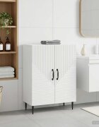 vidaXL Шкаф за баня HAARLEM Бяло 595 x 31 x 80 см Инженерна дървесина
