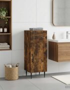 vidaXL Шкаф за баня HAARLEM Опушен дъб 30 x 31 x 80 см