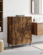 vidaXL Шкаф за баня HAARLEM Опушен дъб 595 x 31 x 80 см