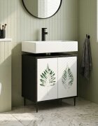 vidaXL Шкаф за баня HANAU Черен дъб 60 x 40 x 61 см