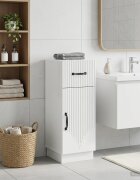 vidaXL Шкаф за баня HOORN Бял гланц 30 x 31 x 77 см