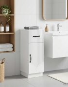vidaXL Шкаф за баня HOORN Бяло 30 x 31 x 77 см Инженерна дървесина