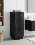 vidaXL Шкаф за баня HOORN Черно 30 x 31 x 77 см Инженерна дървесина