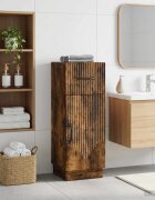 vidaXL Шкаф за баня HOORN Опушен дъб 30 x 31 x 77 см