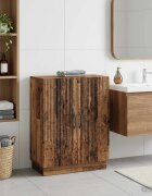 vidaXL Шкаф за баня HOORN Старо дърво 595 x 31 x 77 см