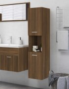 vidaXL Шкаф за баня кафяв дъб 30x30x130 см инженерно дърво