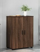 vidaXL Шкаф за баня Кафяв дъб 60 x 35 x 80 см