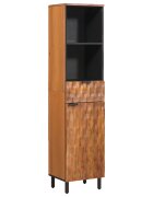 vidaXL Шкаф за баня Кафяво 38 x 33 x 160 см Солидно мангово дърво