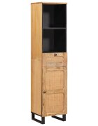 vidaXL Шкаф за баня Кафяво 38 x 33 x 160 см Солидно мангово дърво
