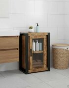 vidaXL Шкаф за баня Кафяво 40 x 30 x 60 cm Солидно мангово дърво